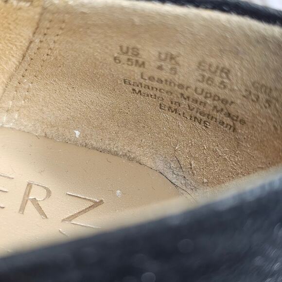 Naturalizer Emiline black suede snake skin print slip on loafers size 6.5 - Picture 7 of 8